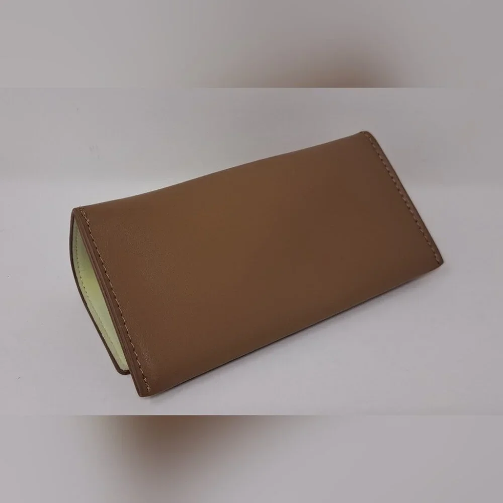 NWOT Burberry Sunglasses Case XL Brown Leather Authentic 7